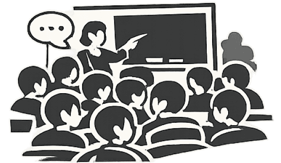 Overcrowded classroom